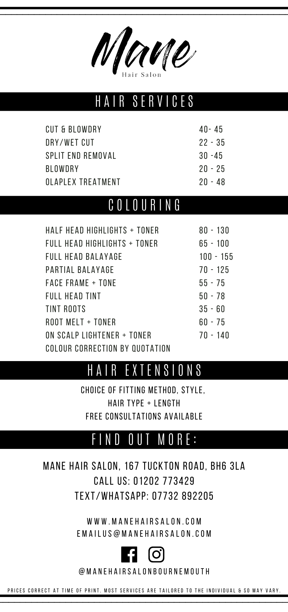 Hair Extensions Mane Hair Salon